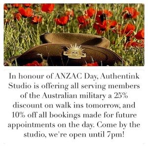 Authentink ANZAC