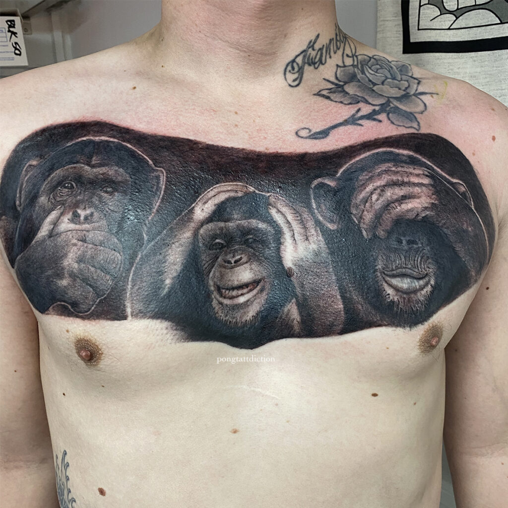 Planet Of The Apes  Caesar Portrait Tattoo  YouTube