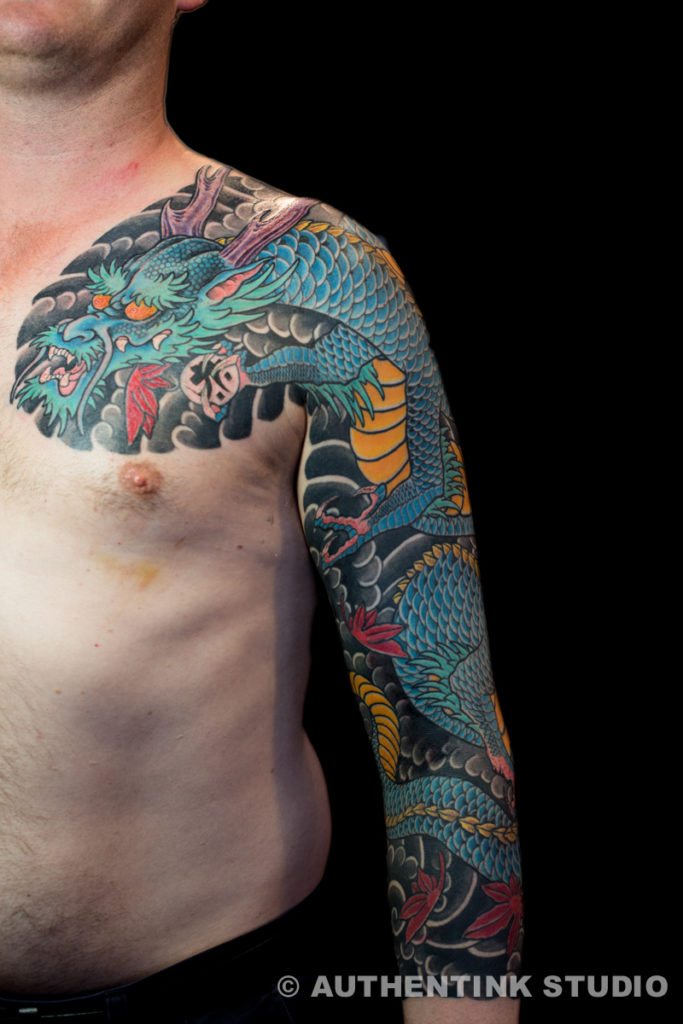 Japanese Dragon Tattoo | Dragon Back & Sleeve Tattoos | Authentink