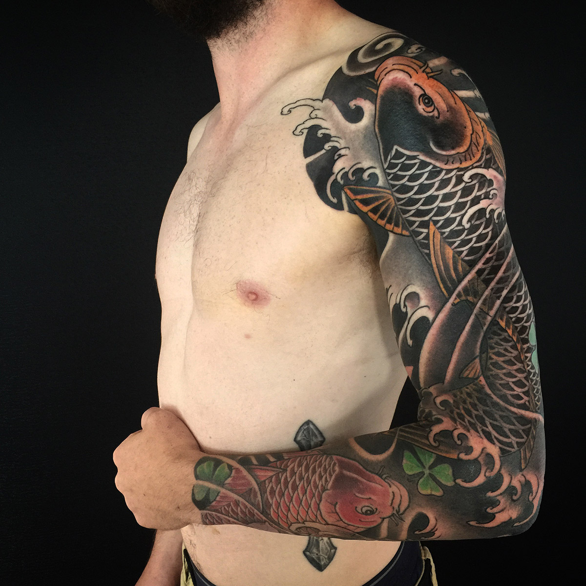 Koi Fish Tattoos | Koi Fish Chest & Sleeve Tattoos | Authentink