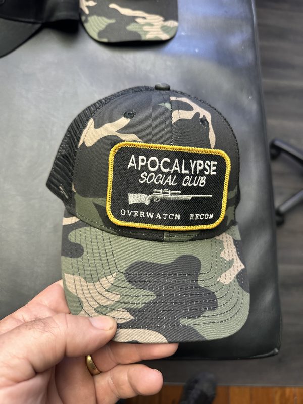 Apocalypse Social Club Camo - Hook & Loop with ONE Embroidered Patch Cap - Image 6