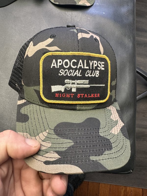 Apocalypse Social Club Camo - Hook & Loop with ONE Embroidered Patch Cap - Image 3