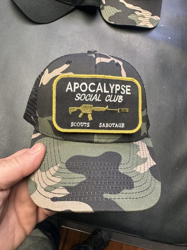 Apocalypse Social Club Camo - Hook & Loop with ONE Embroidered Patch Cap - Image 5