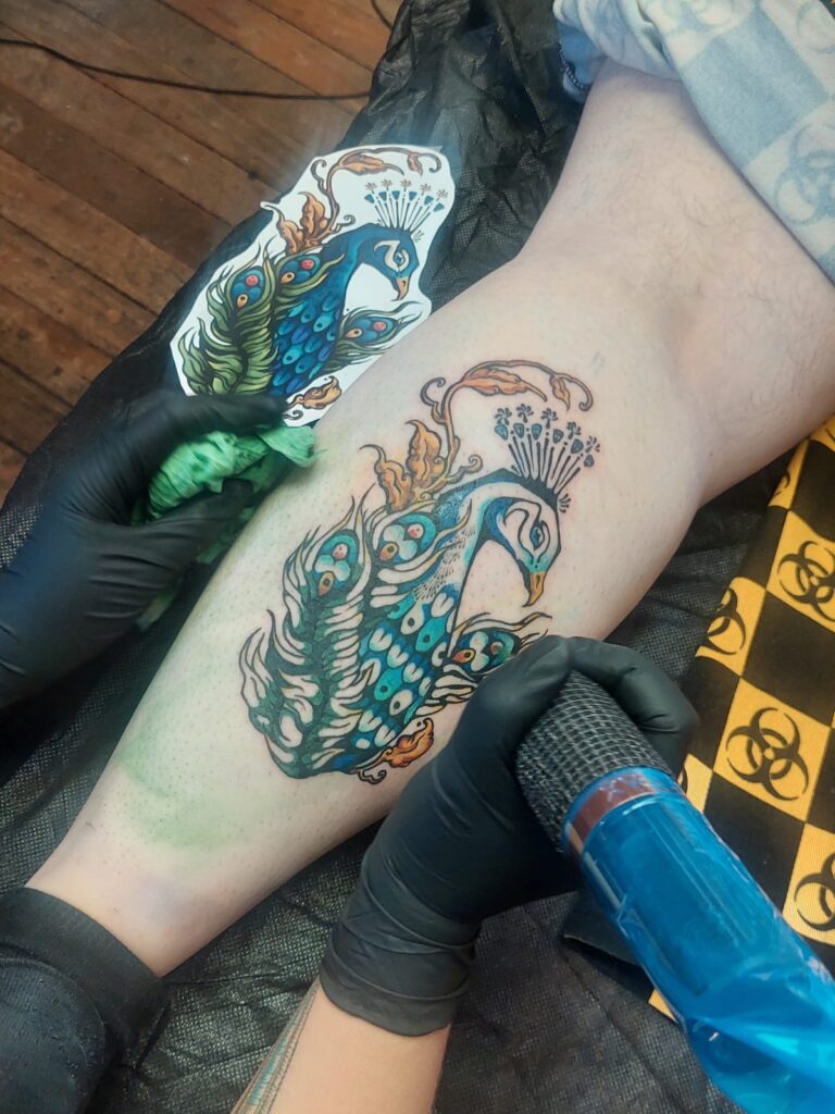 PEACOCK TATTOO WITH KAEDE 14 93c441a9 6c08 40ef bcfb e3fc1478c416