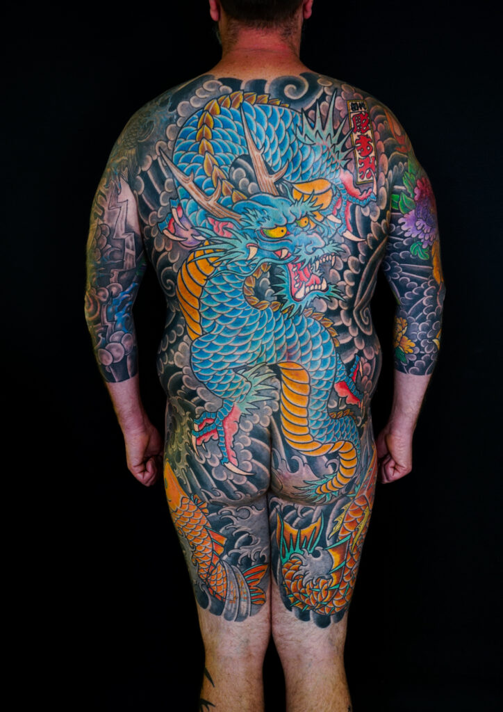 Japanese dragon backpiece tattoo cost Sydney