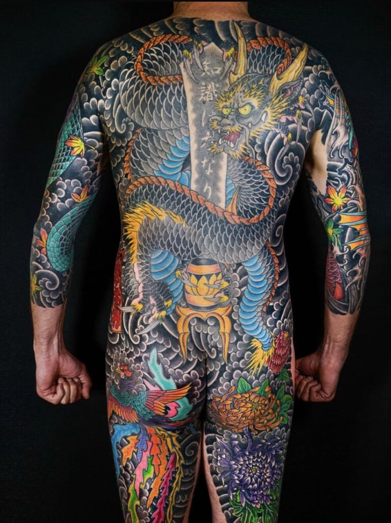 How a Japanese Bodysuit Tattoo Is Planned — And Why It Takes Years 3 dragon and sword japanese bodysuit